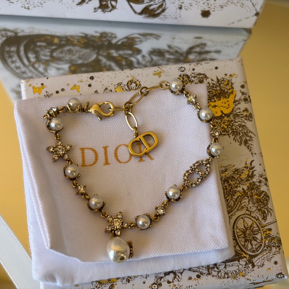 CHRISTIAN DIOR Jewelry - Dior CD logo bracelet with crystal accents